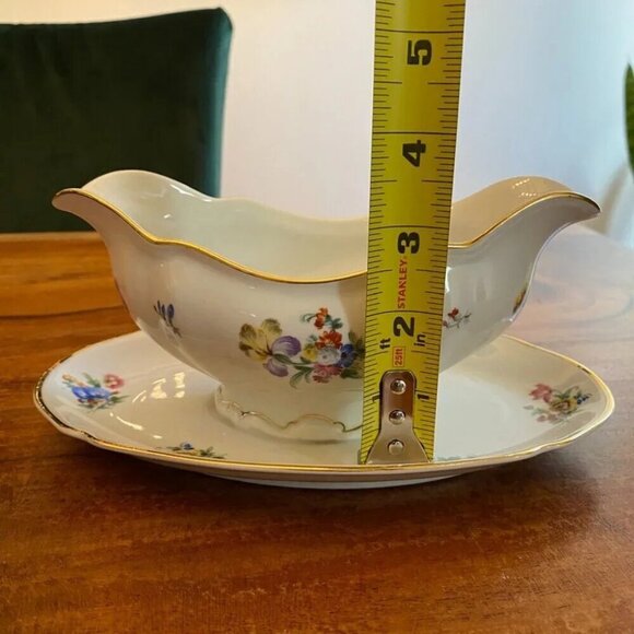 Vintage The Franklin Gravy Boat by Hutschenreuther Bavaria Germany US Zone - Picture 7 of 12